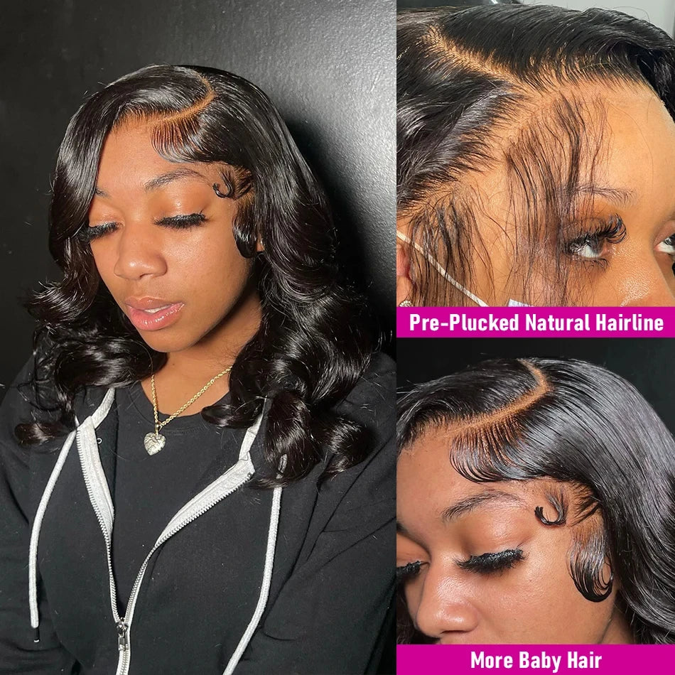 Bob Wig Human Hair 13x6 HD Lace Frontal Wigs Brazilian 13x4 Transparent Lace Front Wigs For Women Natural Short Bob Wigs
