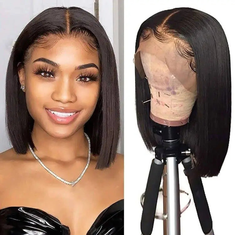 13x4 Straight Bob Brazilian Human Hair 200 Density Wig