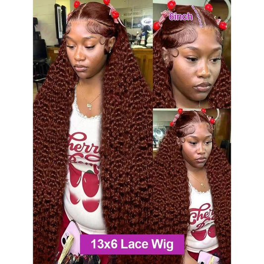 Luxury Auburn Deep Wave 13x6 HD Lace Front Wig
