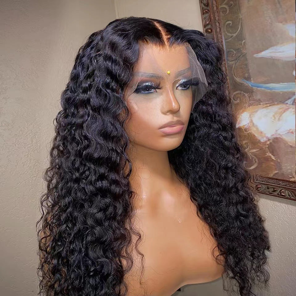 Women's Long Lace Front Wig - Elegant Loose Roll Water Wave Style, Natural Look, Soft & Flowing Hair