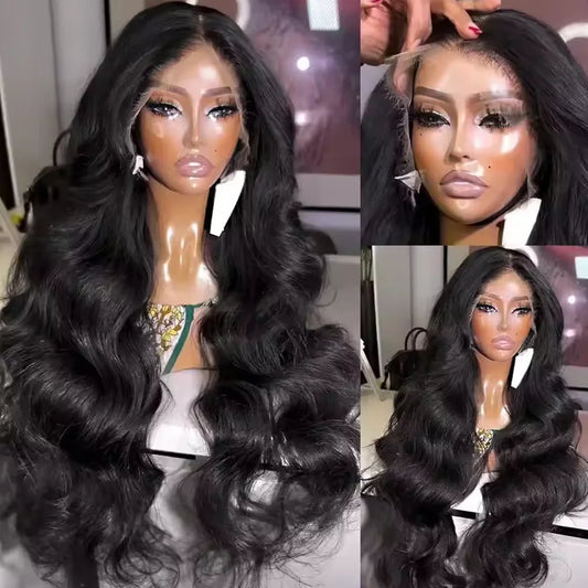 Raw Peruvian Body Wave 250% Density 40 42 inch 13x6 HD Lace Front Human Hair Wigs 13x4 Frontal Wigs Women Glueless Closure Wigs