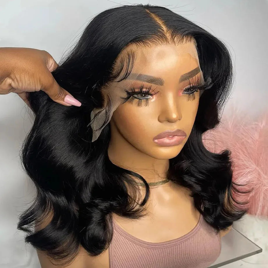 Bob Wig Human Hair 13x6 HD Lace Frontal Wigs Brazilian 13x4 Transparent Lace Front Wigs For Women Natural Short Bob Wigs