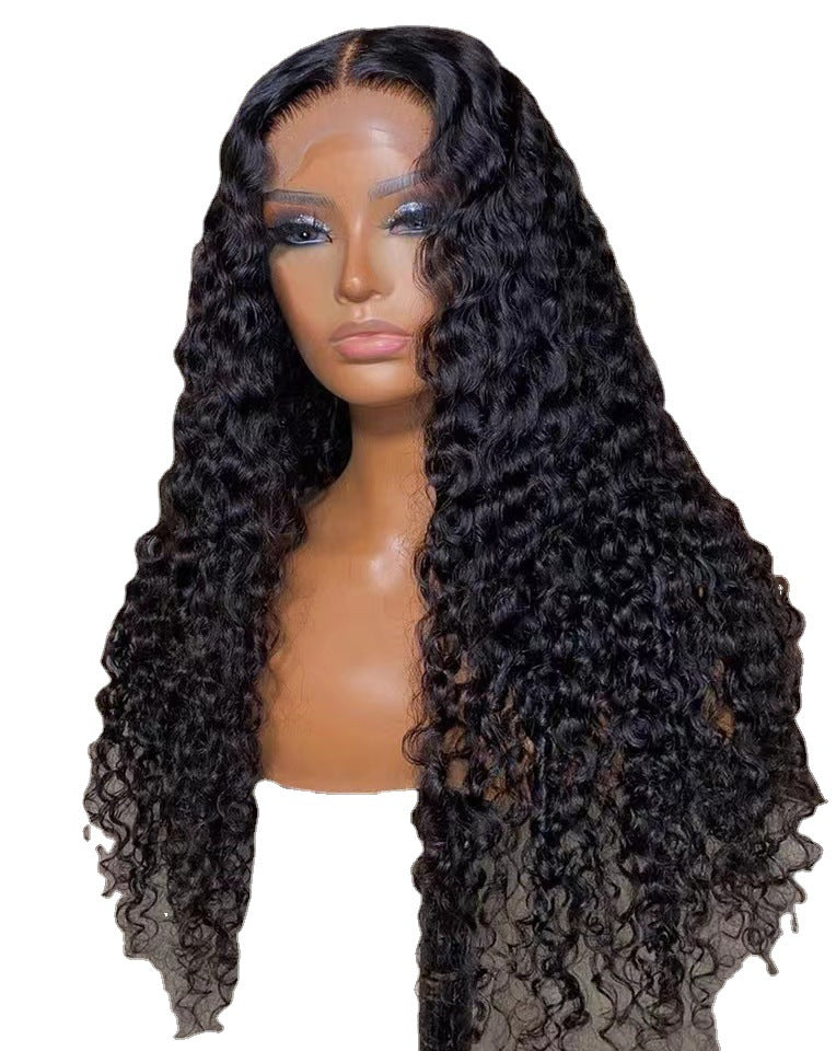 Women's Long Lace Front Wig - Elegant Loose Roll Water Wave Style, Natural Look, Soft & Flowing Hair