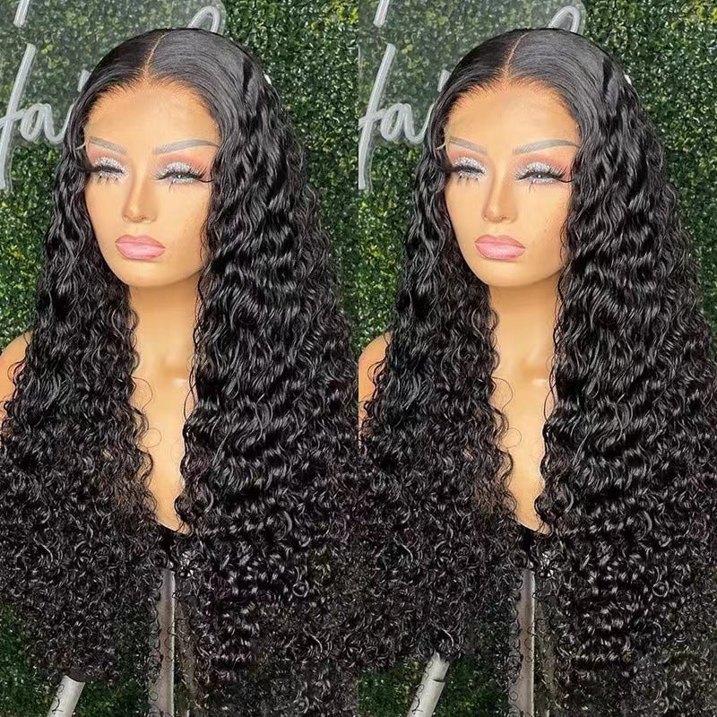 Women's Long Lace Front Wig - Elegant Loose Roll Water Wave Style, Natural Look, Soft & Flowing Hair