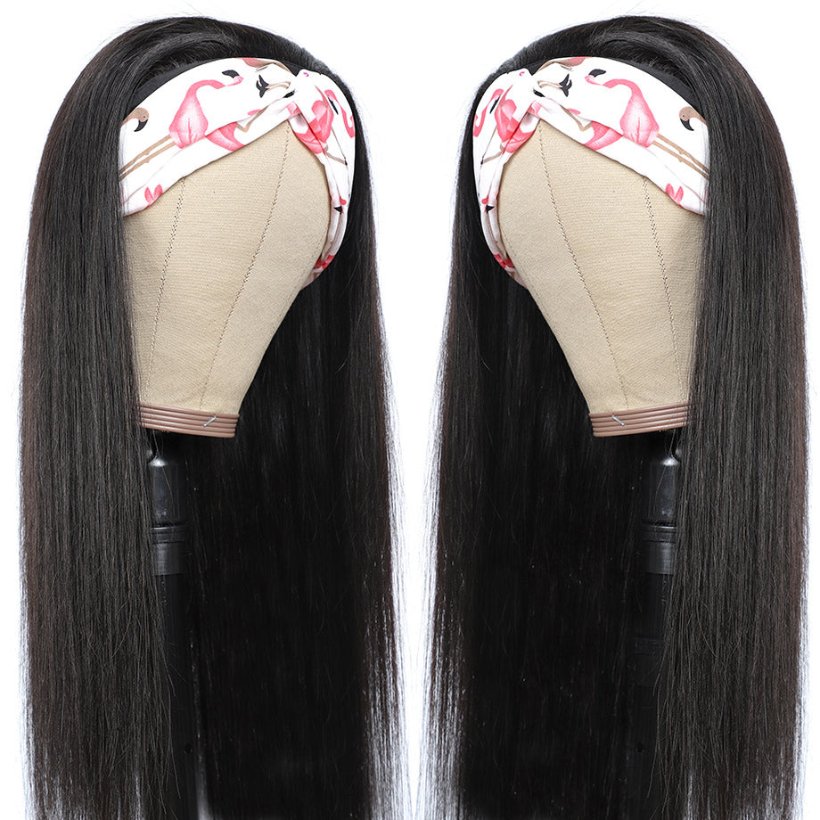 Human Hair No Lace Headband Wig – Natural Look, Comfortable Fit, Easy to Wear, Adjustable Headband Style, Perfect for Daily Use and Styling